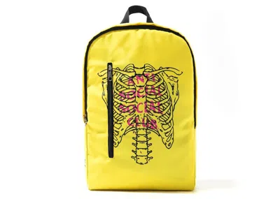 Pre-owned Anti Social Club Broken Backpack In Yellow