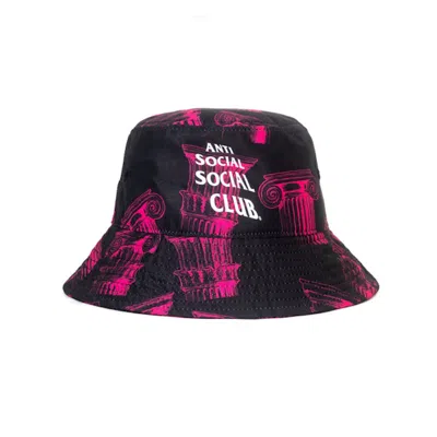 Pre-owned Anti Social Club Collapse Bucket Cap In Black