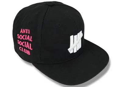 Pre-owned Anti Social Club Dot Come Cap In Black