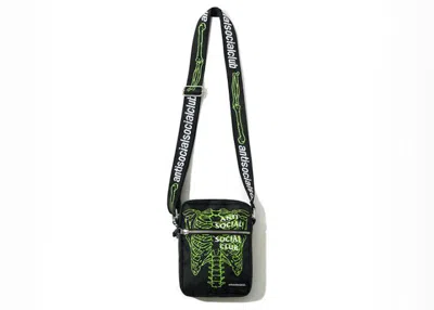 Pre-owned Anti Social Club Fracture Side Bag In Black