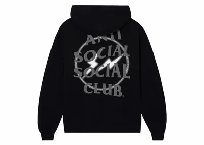 Pre-owned Anti Social Club Fragment Half Tone Hoodiein Black/gray In Multi