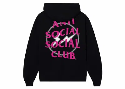 Pre-owned Anti Social Club Fragment Half Tone Hoodiein Black/pink In Multi