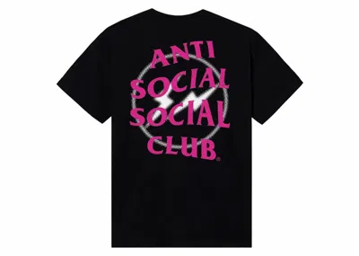 Pre-owned Anti Social Club Fragment Half Tone Tee Shirtin Black/pink