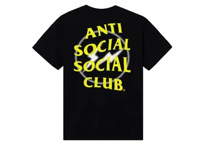 Pre-owned Anti Social Club Fragment Half Tone Tee Shirtin Black/yellow In Multi