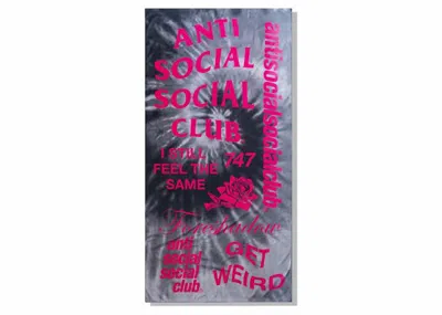 Pre-owned Anti Social Club Identity Crisis Towel In Black Tie Dye