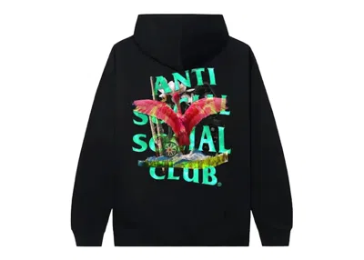 Pre-owned Anti Social Club Men's  18991230 Hoodie In Black