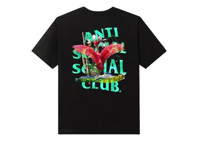 Pre-owned Anti Social Club Men's  18991230 Tee Shirt In Black