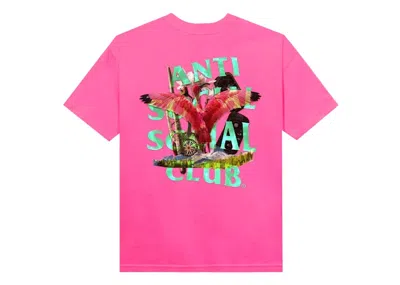 Pre-owned Anti Social Club Men's  18991230 Tee Shirt In Pink