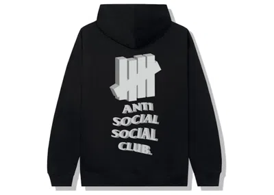 Pre-owned Anti Social Club Men's  1st And La Brea Hoodie In Black