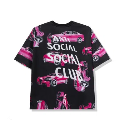 Pre-owned Anti Social Club Men's  3am On Melrose All Over Tee Shirtin Black/pink