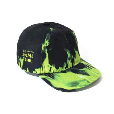 Pre-owned Anti Social Club Men's  A Flame Inside Cap In Green