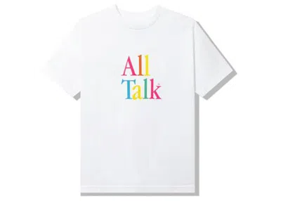 Pre-owned Anti Social Club Men's  All Talk Tee Shirt In White