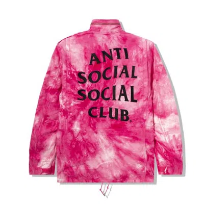Pre-owned Anti Social Club Men's  Alpha Industries X Assc M65 Jacket In Tie Dye Pink