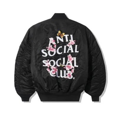 Pre-owned Anti Social Club Men's  Alpha Industries X Assc Ma1 Jacket In Black