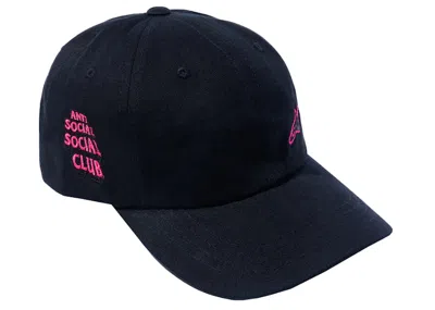 Pre-owned Anti Social Club Men's  Alpine Stars Classic Cap In Black