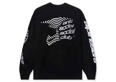 Pre-owned Anti Social Club Men's  Alpine Stars Helmet Long Sleeve Tee Shirt In Black