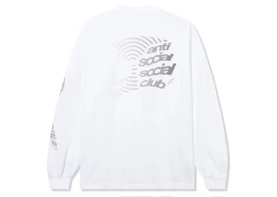 Pre-owned Anti Social Club Men's  Alpine Stars Helmet Long Sleeve Tee Shirt In White