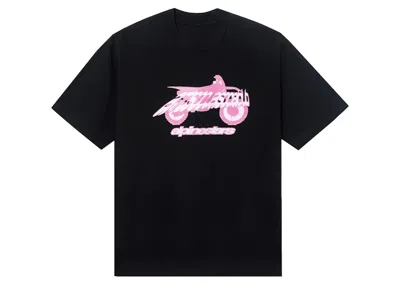 Pre-owned Anti Social Club Men's  Alpine Stars Moto Tee Shirt In Black