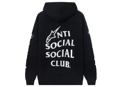 Pre-owned Anti Social Club Men's  Alpine Stars Track Hoodie In Black