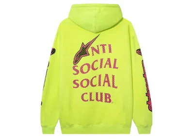 Pre-owned Anti Social Club Men's  Alpine Stars Track Hoodie In Neon Yellow