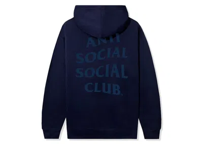 Pre-owned Anti Social Club Men's  Analogous Hoodie In Navy Blue