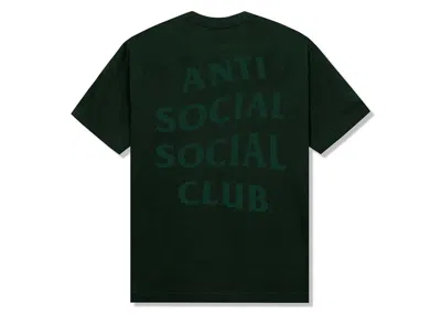 Pre-owned Anti Social Club Men's  Analogous Tee Shirt In Forest Green