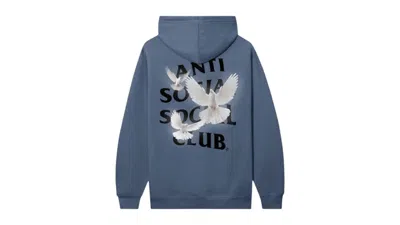 Pre-owned Anti Social Club Men's  Appreciate Life Hoodie In Storm Blue