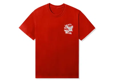 Pre-owned Anti Social Club Men's  Appreciate Of Life Tee Shirt In Red