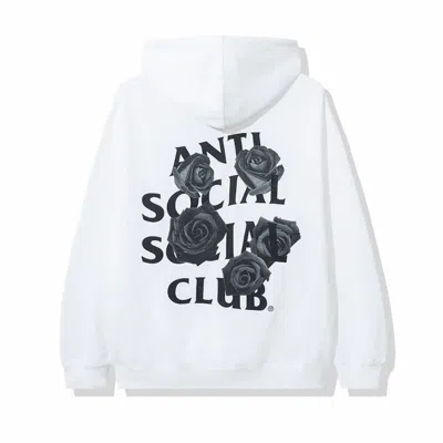 Pre-owned Anti Social Club Men's  Bat Emoji Hoodie In White