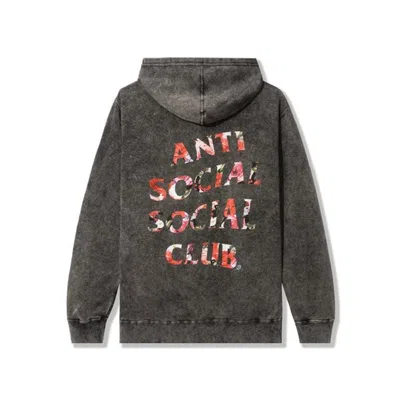 Pre-owned Anti Social Club Men's  Bed Hoodie In Black Wash