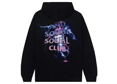 Pre-owned Anti Social Club Men's  Bolt From The Blue Hoodie In Black