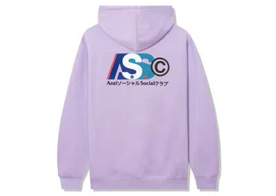 Pre-owned Anti Social Club Men's  Build Up Hoodie In Lavender