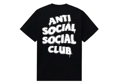 Pre-owned Anti Social Club Men's  Burn It Down Tee Shirt In Black