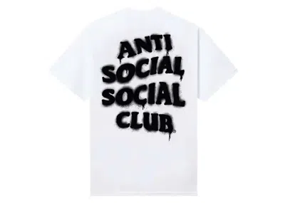 Pre-owned Anti Social Club Men's  Burn It Down Tee Shirt In White