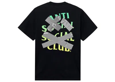 Pre-owned Anti Social Club Men's  Cancelled Again Tee Shirt In Black