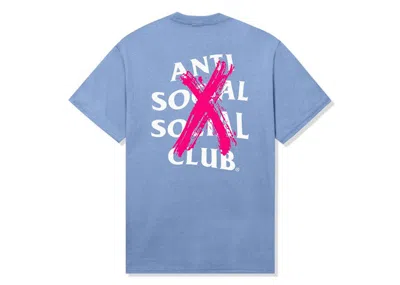 Pre-owned Anti Social Club Men's  Cancelled F&f Tee Shirt In Blue