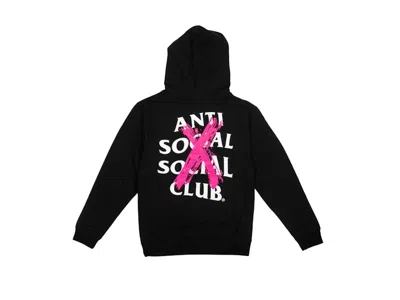 Pre-owned Anti Social Club Men's  Cancelled Hoodie In Black/pink