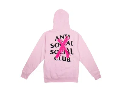 Pre-owned Anti Social Club Men's  Cancelled Hoodie In Pink