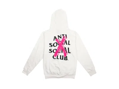 Pre-owned Anti Social Club Men's  Cancelled Hoodie In White