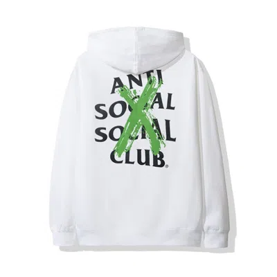 Pre-owned Anti Social Club Men's  Cancelled Remix Hoodie (fw19) In White