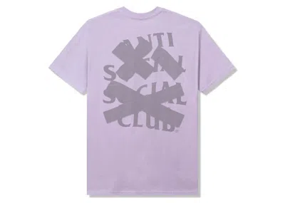Pre-owned Anti Social Club Men's  Cancelled Tonal Tee Shirt In Violet