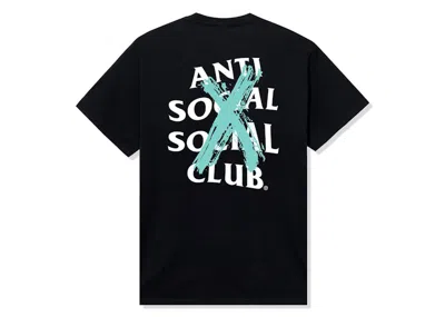 Pre-owned Anti Social Club Men's  Cancelled Vip Only Drop Tee Shirt In Black