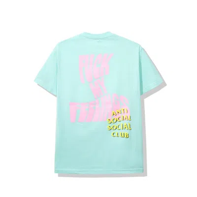 Pre-owned Anti Social Club Men's  Chatsworth Tee Shirt In Aqua