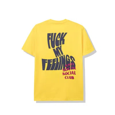 Pre-owned Anti Social Club Men's  Chatsworth Tee Shirt In Yellow