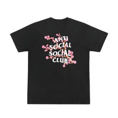Pre-owned Anti Social Club Men's  Cherry Blossoms T-shirt In Black