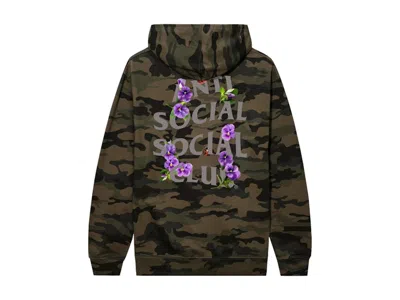 Pre-owned Anti Social Club Men's  Coccinellidae Hoodie In Army Camo In Green