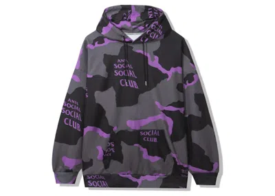 Pre-owned Anti Social Club Men's  Cotton Candy Hoodie In Black Camo