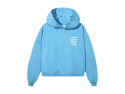 Pre-owned Anti Social Club Men's  Cozy Oversized Hoodie In Blue
