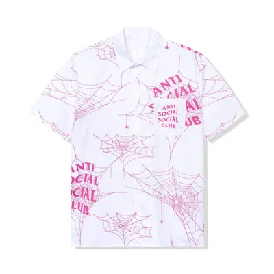 Pre-owned Anti Social Club Men's  Crawling In The Dark Button Up In White