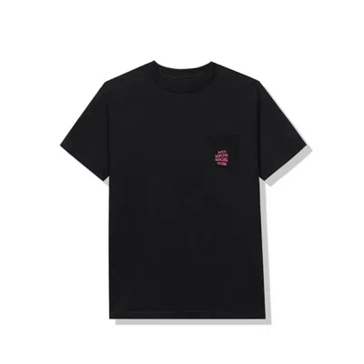 Pre-owned Anti Social Club Men's  Cross My Heart Tee Shirt In Black